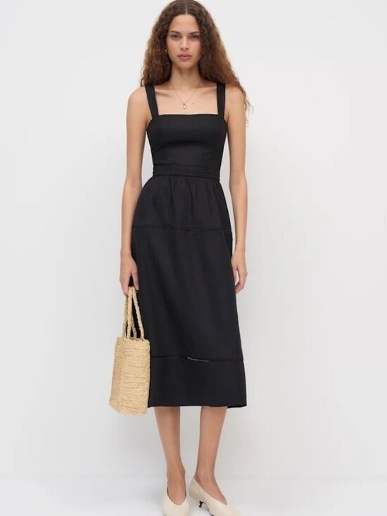 Reformation Dresses & Skirts - NEW Reformation Everett Sleeveless Linen Embroidered Midi Dress | US 6 UK 10